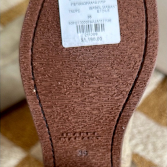 Isabel Marant Etoile Suede Taupe Knee-High Boots - Picture 5 of 5